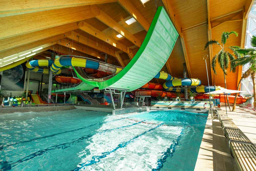 De Galaxy-glijbaan in het Badeparadies Schwarzwald in Titisee, Zwarte Woud